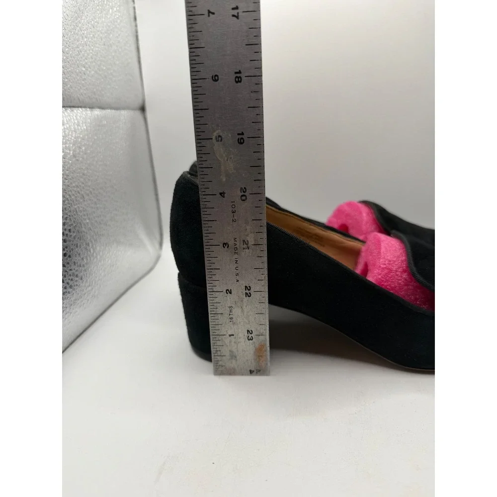 Banana Republic Womens Black Suede Block Heel Loafers Pumps Size‎ 6